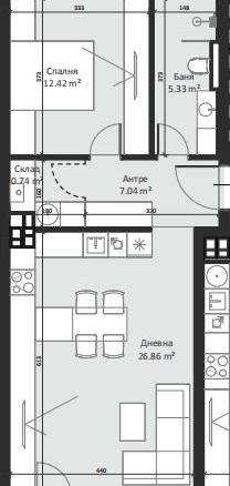 Двустаен Апартамент с Двор в Малинова Долина! - 0