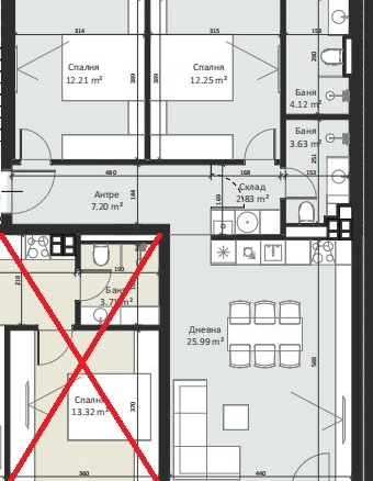 Тристаен Апартамент в Малинова Долина с Двор и Южно Изложение - 0