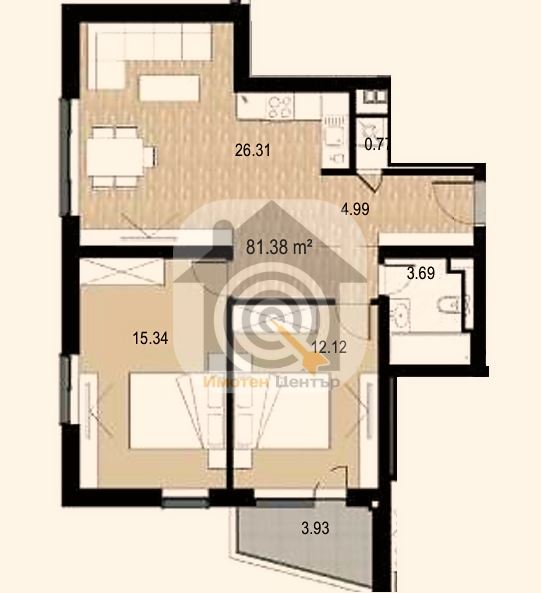 3-стаен – София, Кръстова Вада-0 3-стаен - София, Кръстова Вада - 0