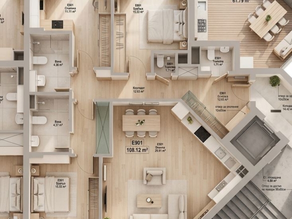 ЧЕТИРИСТАЕН АПАРТАМЕНТ В ПОЛИГОНА - 0