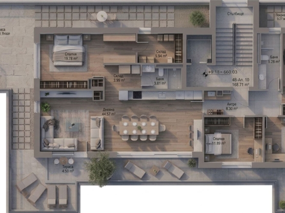 Многостаен Апартамент с Панорамна Гледка в Малинова Долина - 0