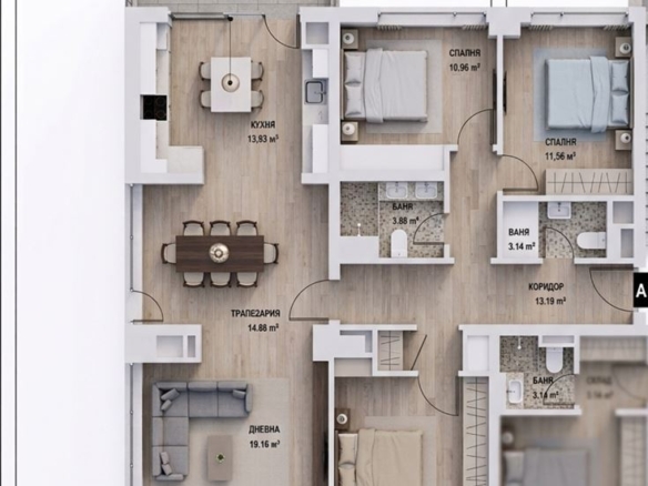 4-стаен - София, Кръстова Вада - 0