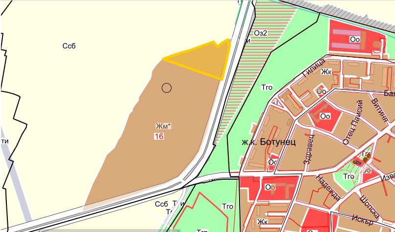 Голям парцел на главен път в Ботунец! Зона за ниско жилищно строителство!-0 Голям парцел на главен път в Ботунец! Зона за ниско жилищно строителство! - 0