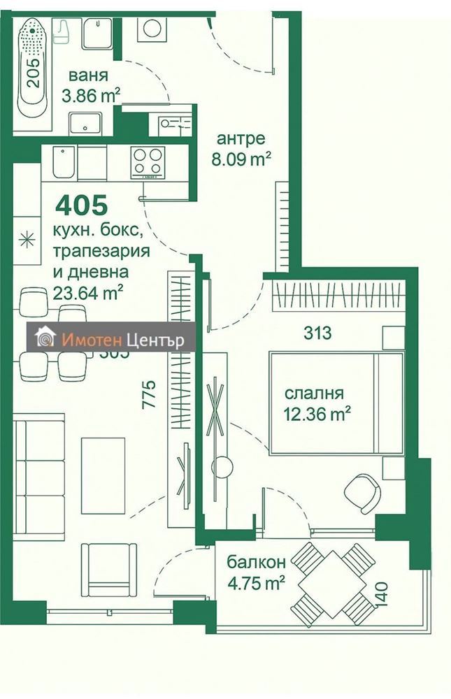 2-стаен – София, Малинова Долина-0 2-стаен - София, Малинова Долина - 0